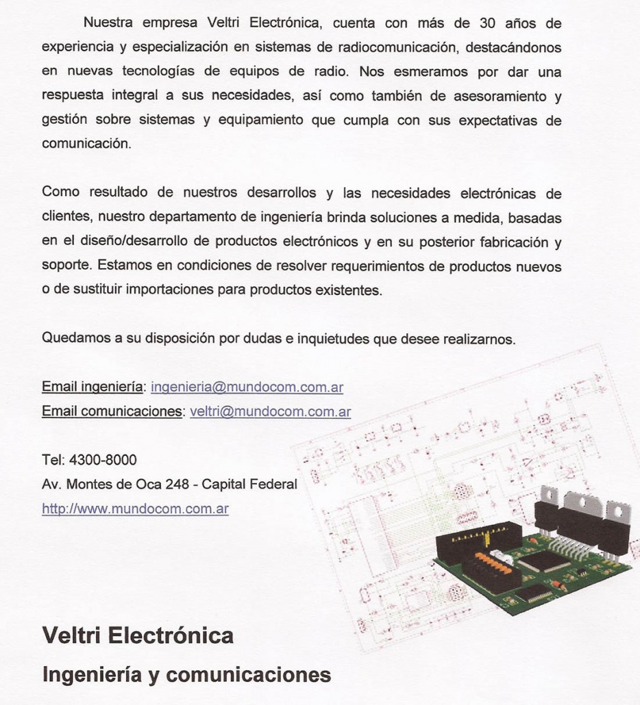 Presentación Veltri Electrónica